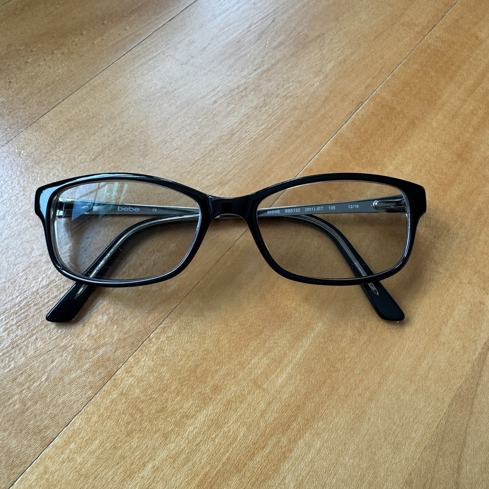AUTHENTIC bebe SHINE BB5122 001 Jet‎ Women Eyeglasses 53mm 16 135